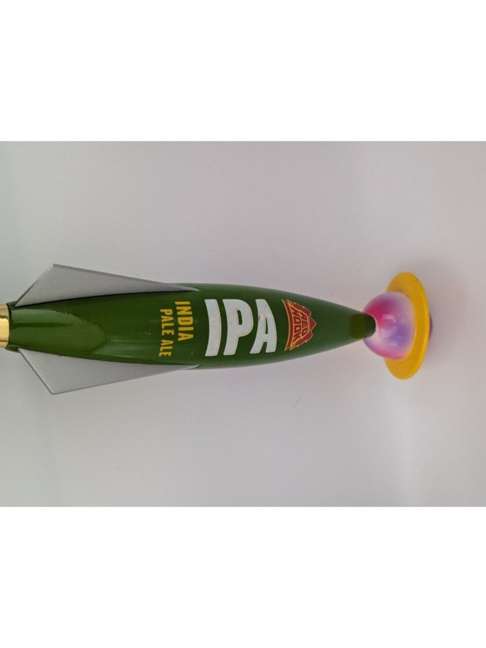 RED HOOK Tap Handle Green 11in Rocket Bomb IPA Saturn Planet